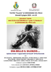 locandina teatrale era bello il silenzio